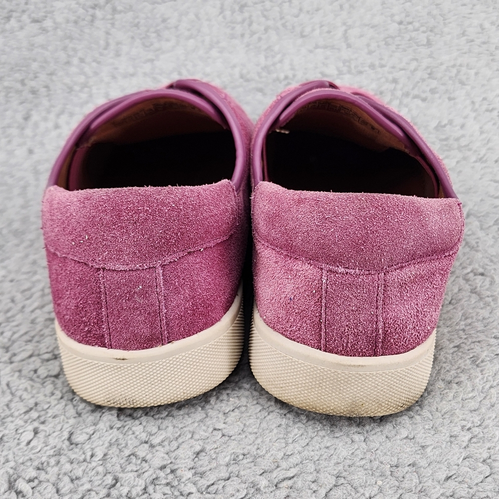 Vionic Jean Suede Slip On Sneakers Sz 8.5 Purple Casual Comfort Shoes - Picture 4 of 12